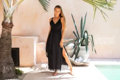 Chintamani Alchemistry Sleeveless Raw Wrap Dress / Black^ Wrap Dress