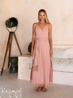Chintamani Alchemistry Sleeveless Raw Wrap Dress / Dusty Pink^ Wrap Dress