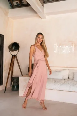 Chintamani Alchemistry Sleeveless Raw Wrap Dress / Dusty Pink^ Wrap Dress