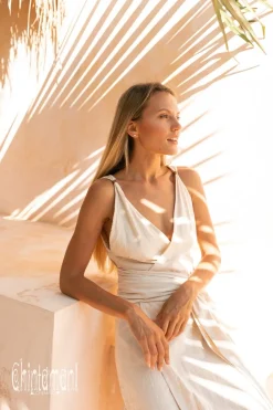Chintamani Alchemistry Sleeveless Raw Wrap Dress / Off White^ Wrap Dress