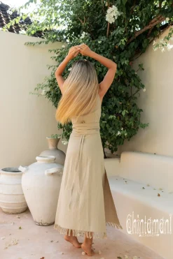Chintamani Alchemistry Sleeveless Raw Wrap Dress / Sage^ Wrap Dress