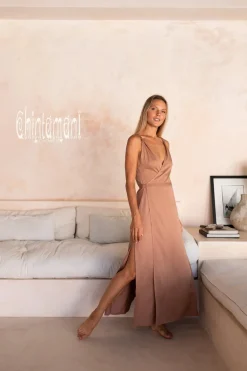Chintamani Alchemistry Sleeveless Wrap Dress / Dusty Pink^ Wrap Dress