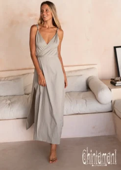Chintamani Alchemistry Sleeveless Wrap Dress / Gray^ Wrap Dress