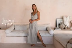 Chintamani Alchemistry Sleeveless Wrap Dress / Gray^ Wrap Dress