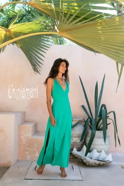 Chintamani Alchemistry Sleeveless Wrap Dress / Green^ Wrap Dress