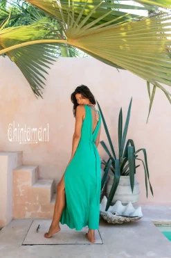 Chintamani Alchemistry Sleeveless Wrap Dress / Green^ Wrap Dress