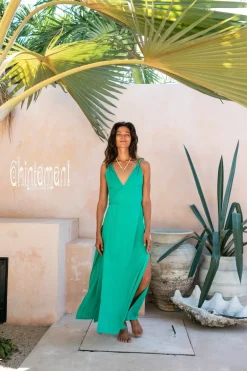 Chintamani Alchemistry Sleeveless Wrap Dress / Green^ Wrap Dress
