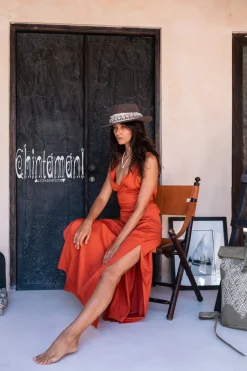 Chintamani Alchemistry Sleeveless Wrap Dress / Red Ochre^ Wrap Dress