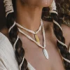 Chintamani Alchemistry Small Feather Pendant^ Accessories