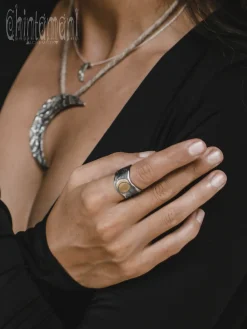 Chintamani Alchemistry Sun & Moon Ring / Silver & Gold^ Accessories