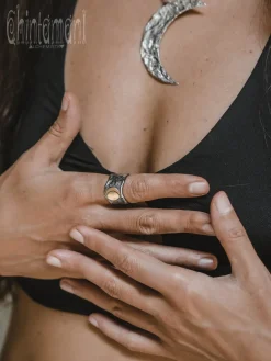 Chintamani Alchemistry Sun & Moon Ring / Silver & Gold^ Accessories