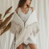 Chintamani Alchemistry Triangle Cotton Scarf / Off White^ Shawls & Scarfs