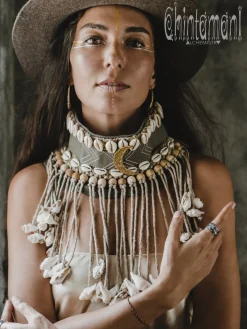 Chintamani Alchemistry Tribal Collar Necklace / Gray^ Accessories