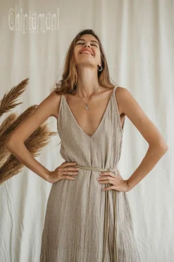 Chintamani Alchemistry V-neck Maxi Dress / Beige^ Maxi Dress