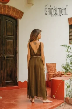 Chintamani Alchemistry V-neck Maxi Dress / Brown^ Maxi Dress