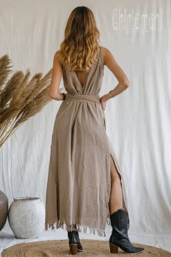 Chintamani Alchemistry V-neck Maxi Dress / Coffee^ Maxi Dress