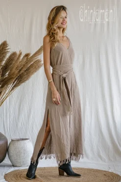 Chintamani Alchemistry V-neck Maxi Dress / Coffee^ Maxi Dress