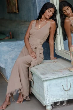 Chintamani Alchemistry V-neck Maxi Dress / Coffee^ Maxi Dress