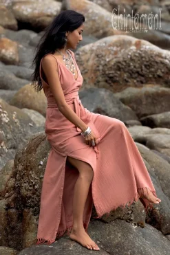 Chintamani Alchemistry V-neck Maxi Dress / Coral Rose^ Maxi Dress