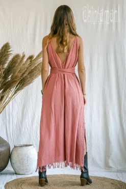 Chintamani Alchemistry V-neck Maxi Dress / Coral Rose^ Maxi Dress