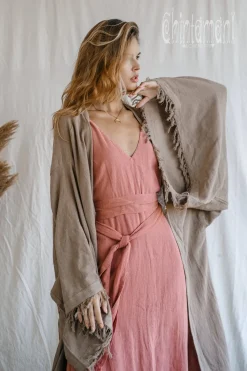 Chintamani Alchemistry Wide Sleeve Kimono / Coffee^ Kimono & Cover Up