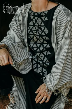 Chintamani Alchemistry Wide Sleeve Kimono / Striped^ Kimono & Cover Up