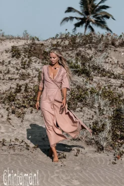 Chintamani Alchemistry Wrap Boho Dress / Dusty Rose^ Wrap Dress