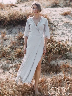 Chintamani Alchemistry Wrap Boho Dress / Light Grey^ Wrap Dress