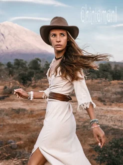 Chintamani Alchemistry Wrap Boho Dress / Off White^ Wrap Dress