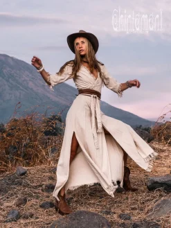 Chintamani Alchemistry Wrap Boho Dress / Off White^ Wrap Dress