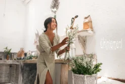 Chintamani Alchemistry Wrap Boho Dress / Sage Green^ Wrap Dress
